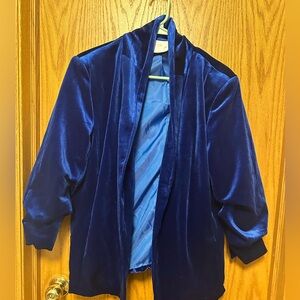 Velvet blue blazer, never worn